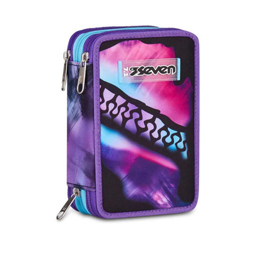 Picture of SEVEN 3 ZIPPER PINK FUSION PENCIL CASE